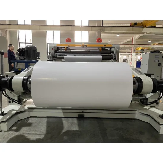 Adhesive Paper Jumbo Roll to Sheet Gluer Sheeter with Stacking